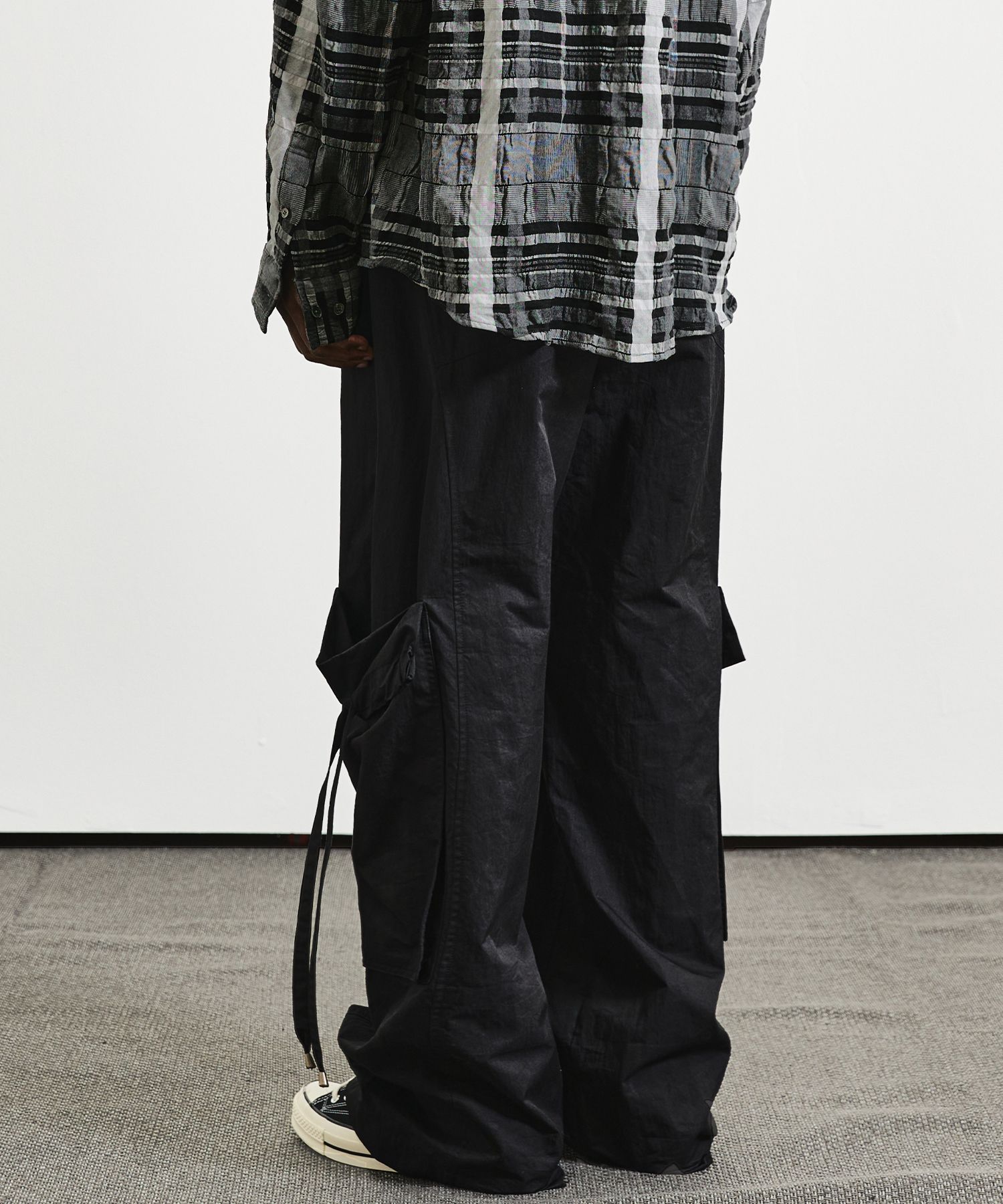 MUSINSA | LMOOD West Coast Banding Cargo Pants Black