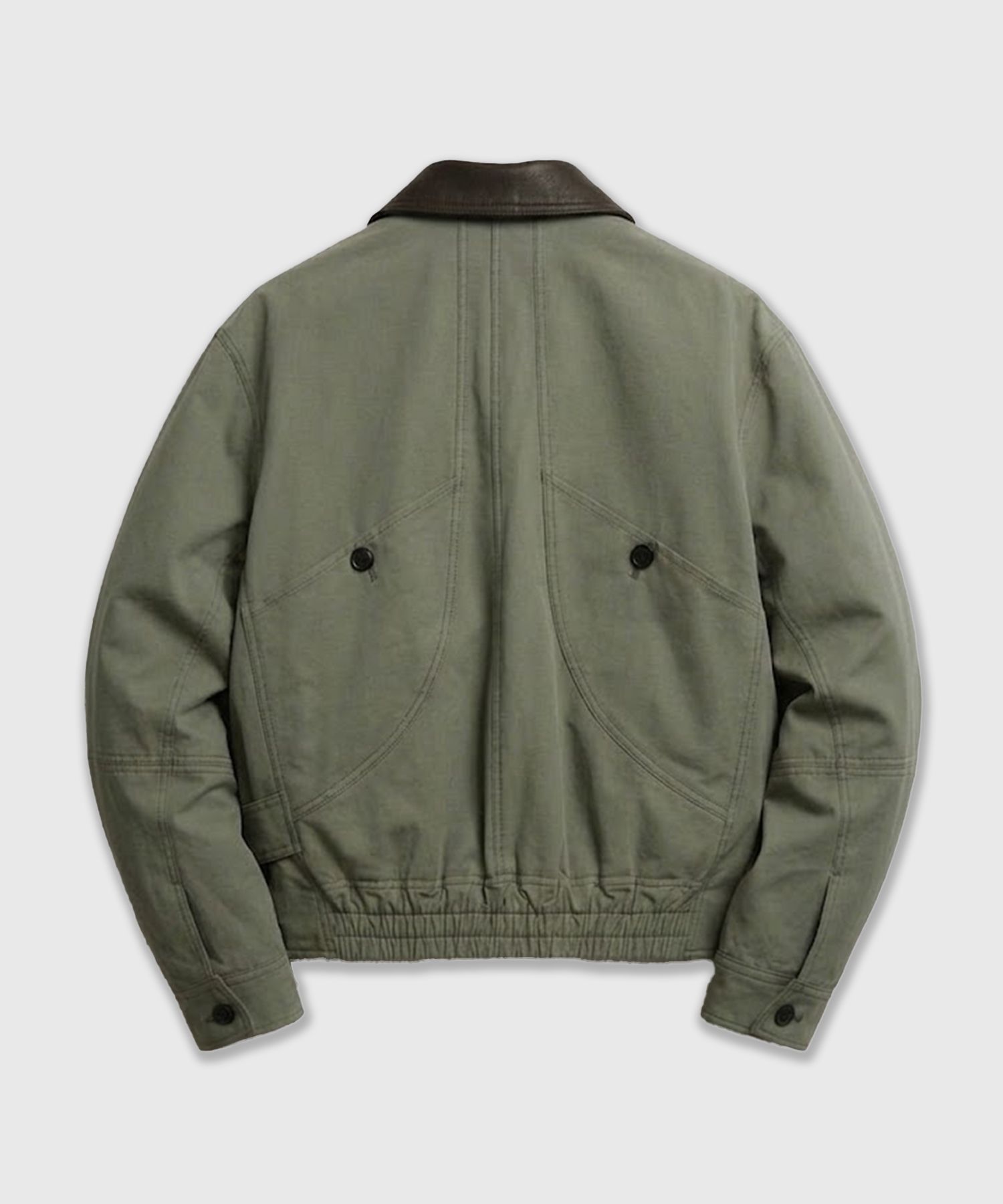 MUSINSA | LMOOD Clever Leather Combine Blouson Jacket Khaki