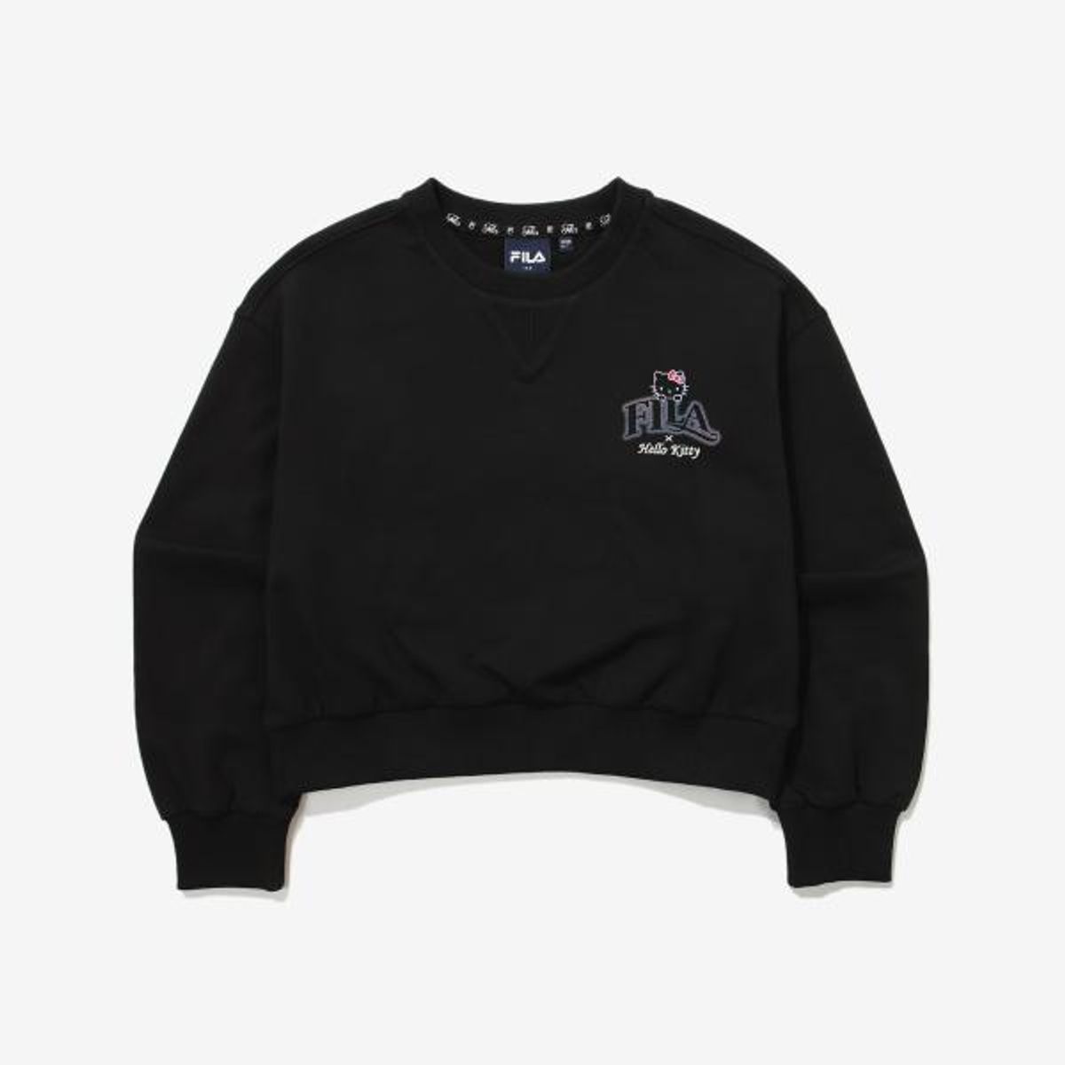 휠라 키즈(FILA KIDS) 헬로키티 콜라보레이션 맨투맨(FK2POG1K01FBLK)