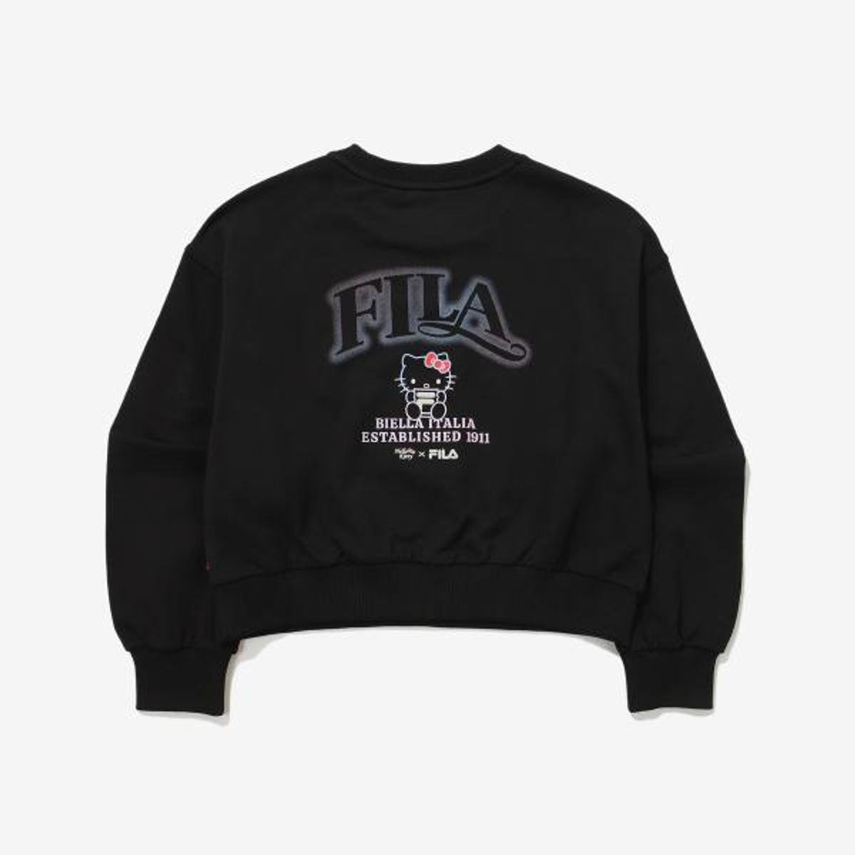 휠라 키즈(FILA KIDS) 헬로키티 콜라보레이션 맨투맨(FK2POG1K01FBLK)