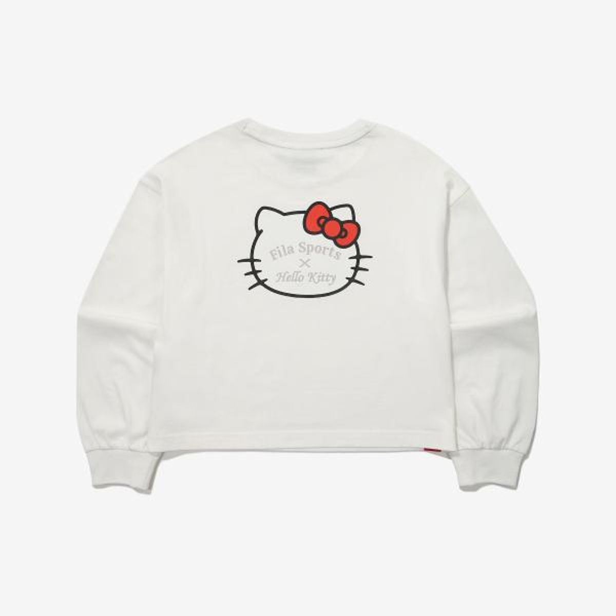휠라 키즈(FILA KIDS) 헬로키티 콜라보레이션 티셔츠(FK2RLG1K01FOWH)