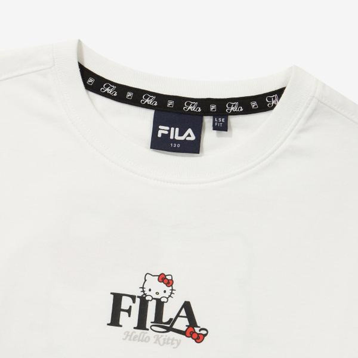 휠라 키즈(FILA KIDS) 헬로키티 콜라보레이션 티셔츠(FK2RLG1K01FOWH)