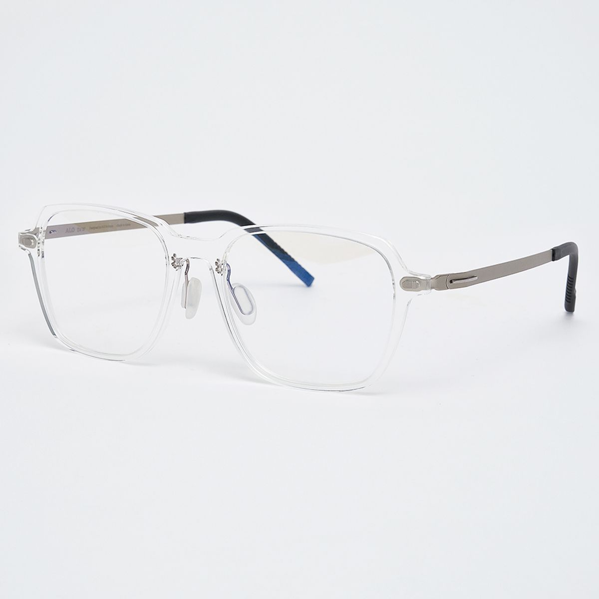 알로아이웨어(ALO EYEWEAR) [The air] AL5310 2011G 초경량 오버사이즈 스퀘어 투명클리어 안경테 블루라이트 렌즈 선택