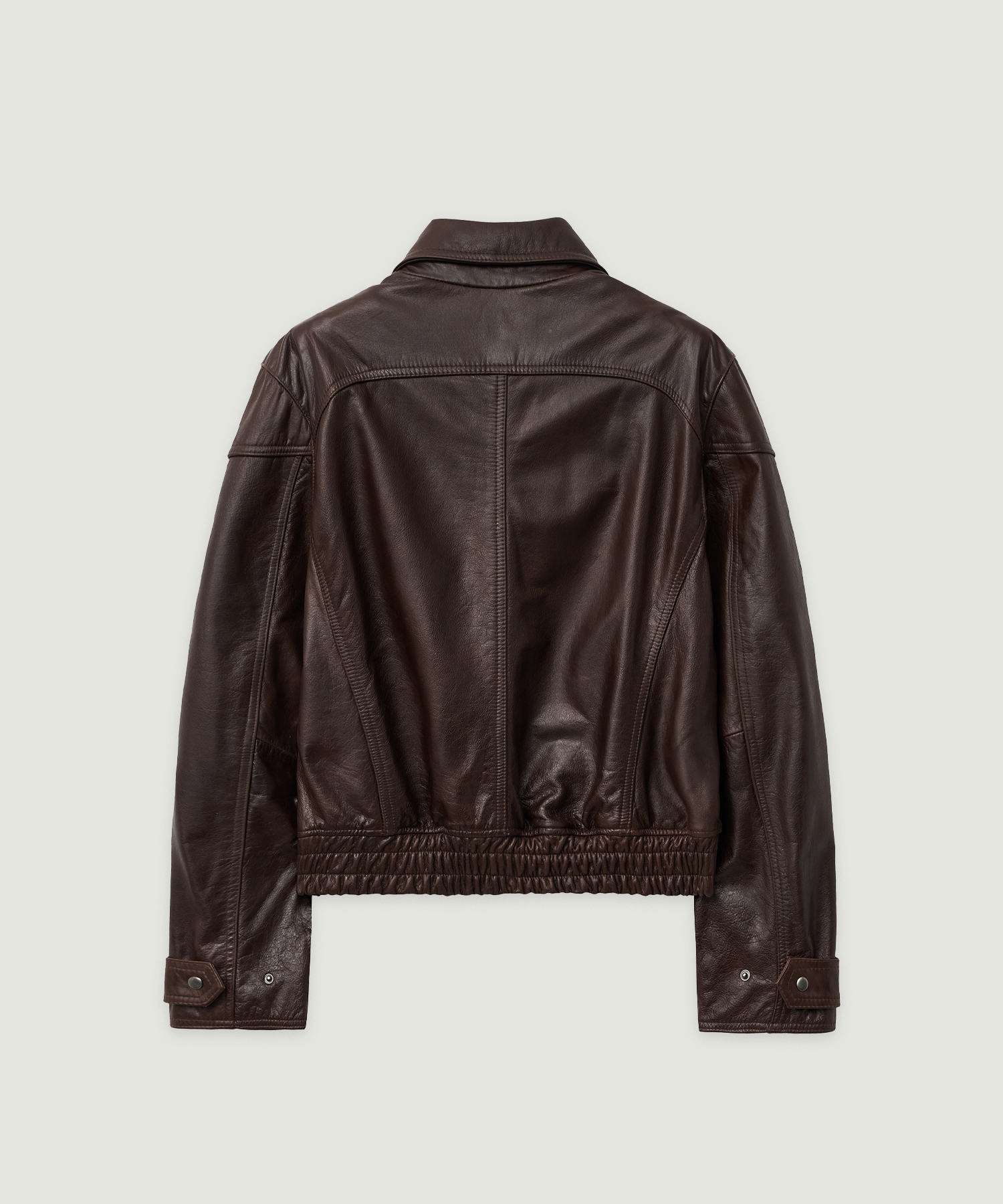 MUSINSA公式 | LMOOD Blaze Cowhide Leather Jacket Burnt Brown