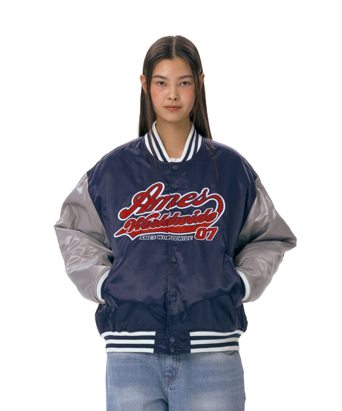 아메스 월드와이드(AMES-WORLDWIDE) AMES STADIUM JACKET NAVY (AM2ESUJ240A)