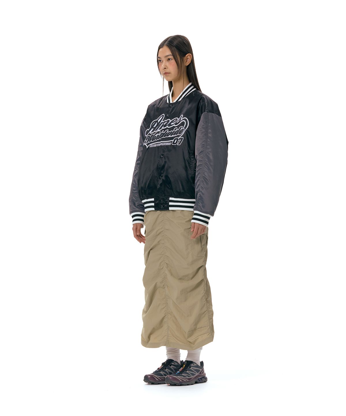 아메스 월드와이드(AMES-WORLDWIDE) AMES STADIUM JACKET BLACK (AM2ESUJ240A)