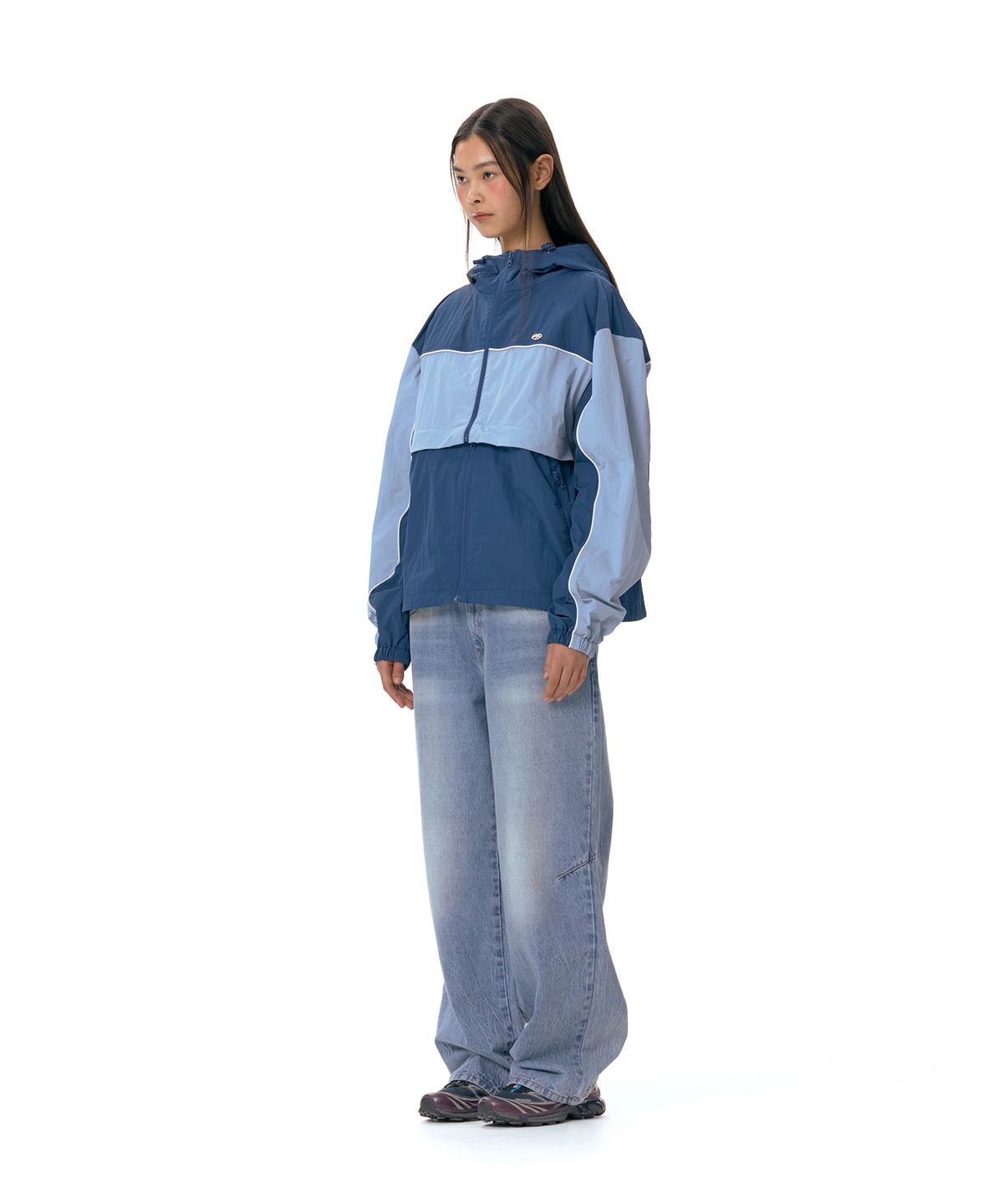 아메스 월드와이드(AMES-WORLDWIDE) COLOR BLOCK WIND BREAKER BLUE (AM2ESUB931A)