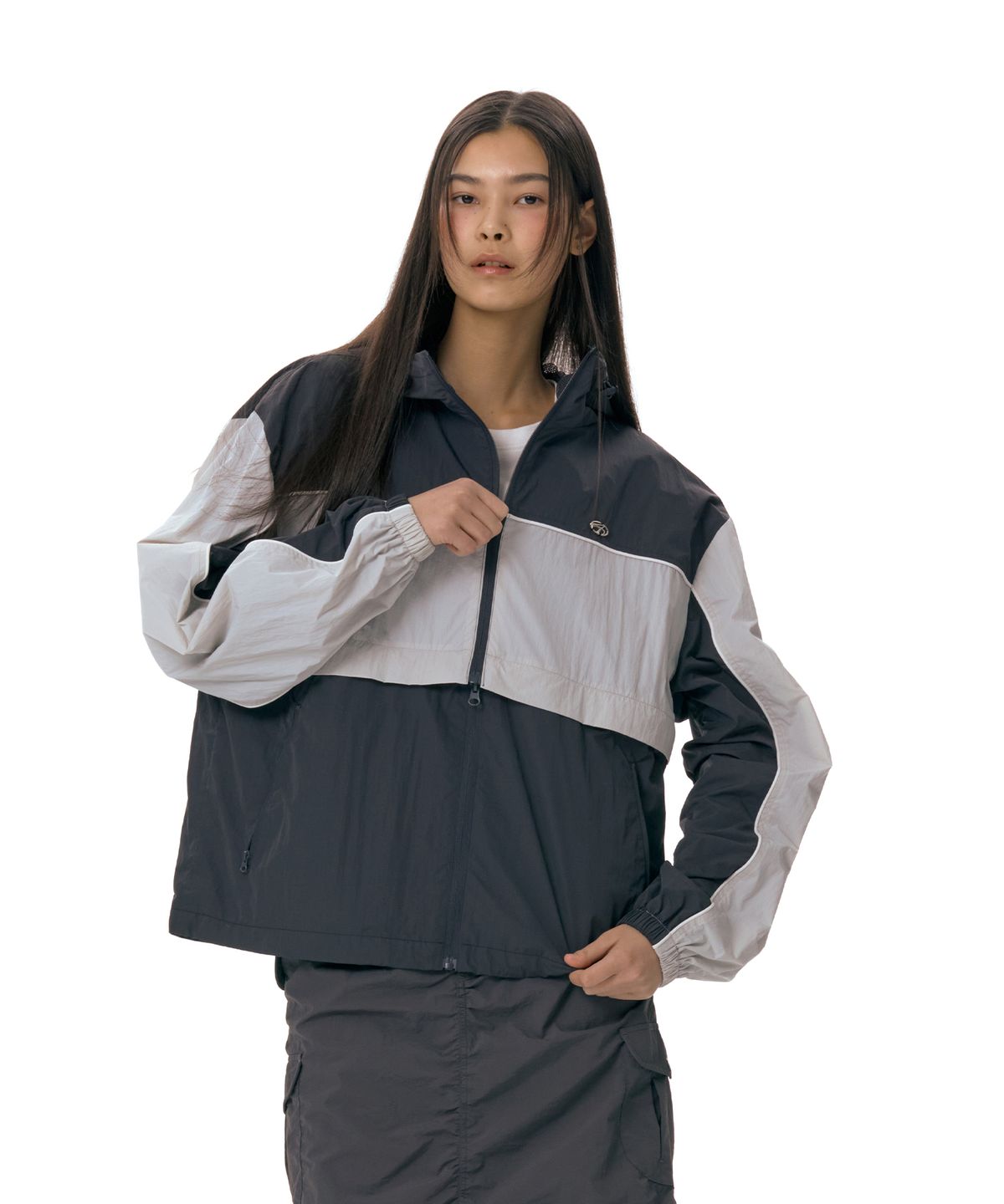 아메스 월드와이드(AMES-WORLDWIDE) COLOR BLOCK WIND BREAKER CHARCOAL (AM2ESUB931A)
