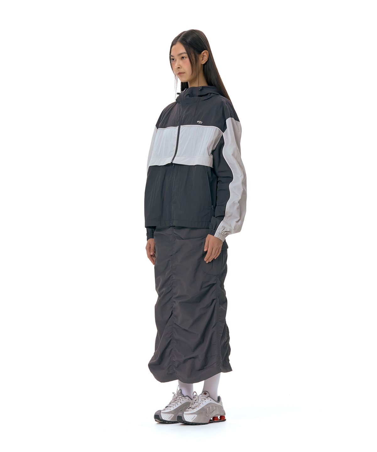 아메스 월드와이드(AMES-WORLDWIDE) COLOR BLOCK WIND BREAKER CHARCOAL (AM2ESUB931A)