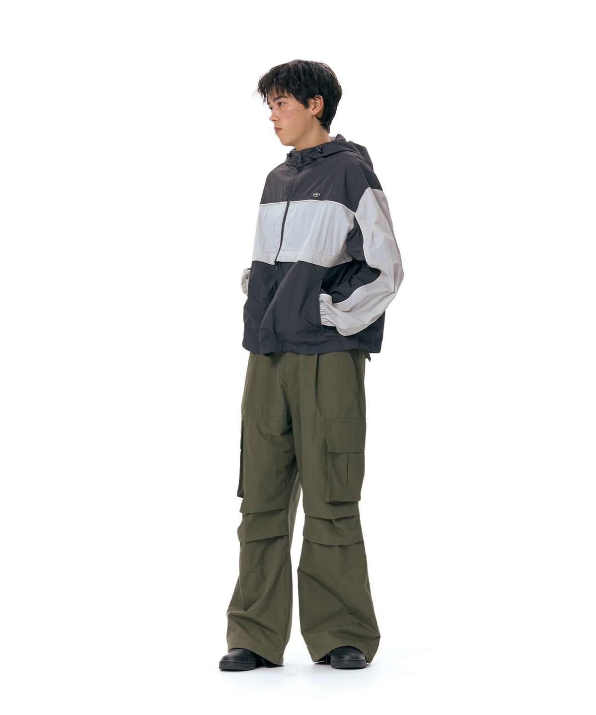 아메스 월드와이드(AMES-WORLDWIDE) COLOR BLOCK WIND BREAKER CHARCOAL (AM2ESUB931A)