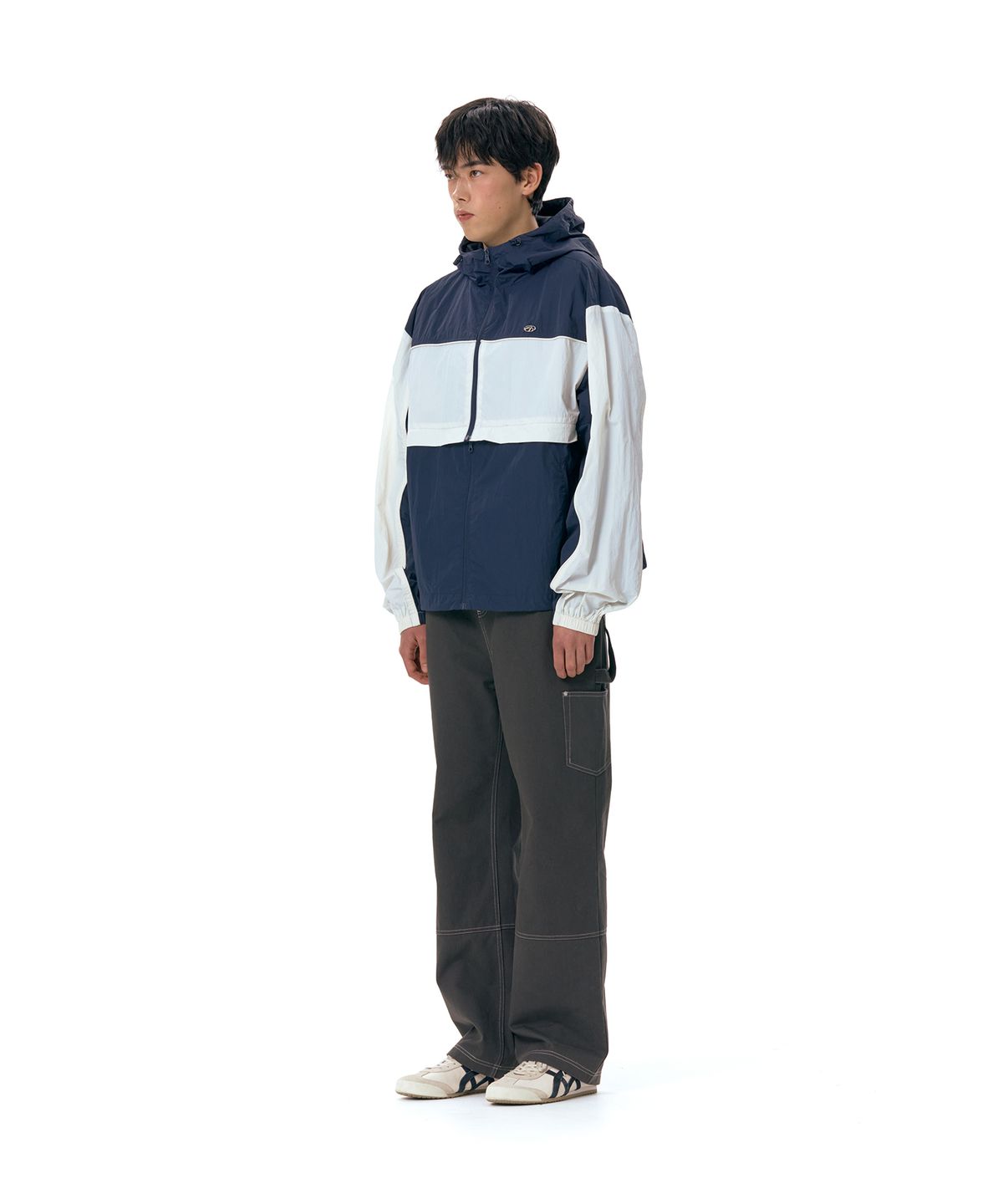 아메스 월드와이드(AMES-WORLDWIDE) COLOR BLOCK WIND BREAKER NAVY (AM2ESUB931A)