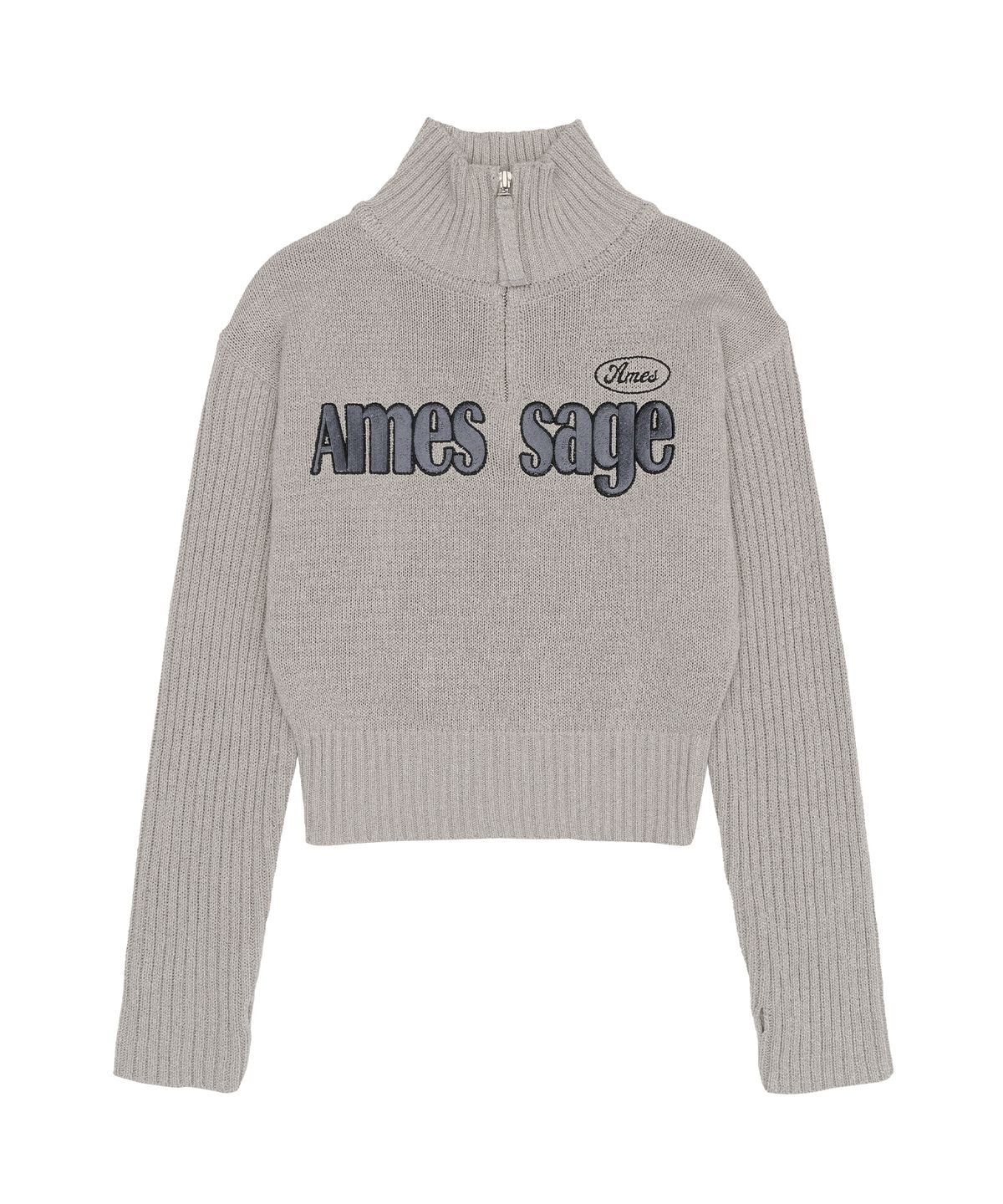 아메스 월드와이드(AMES-WORLDWIDE) AMESSAGE HALF ZIP SWEATER GREY (AM2ESFK680A)