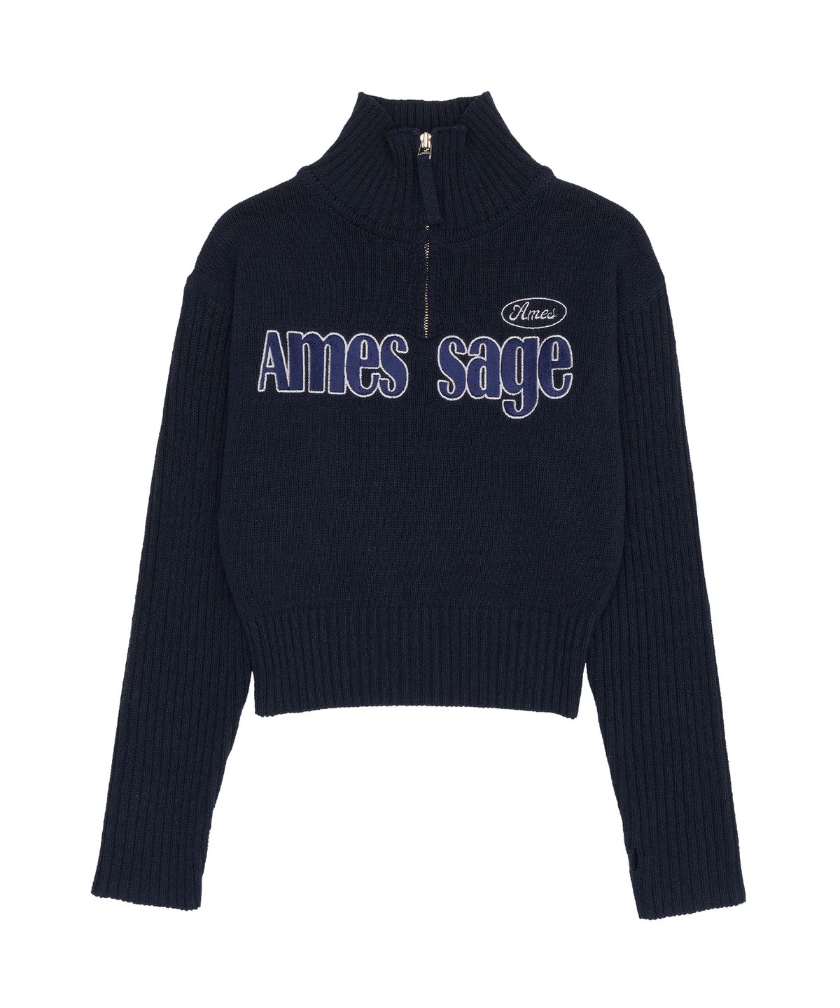 아메스 월드와이드(AMES-WORLDWIDE) AMESSAGE HALF ZIP SWEATER NAVY (AM2ESFK680A)