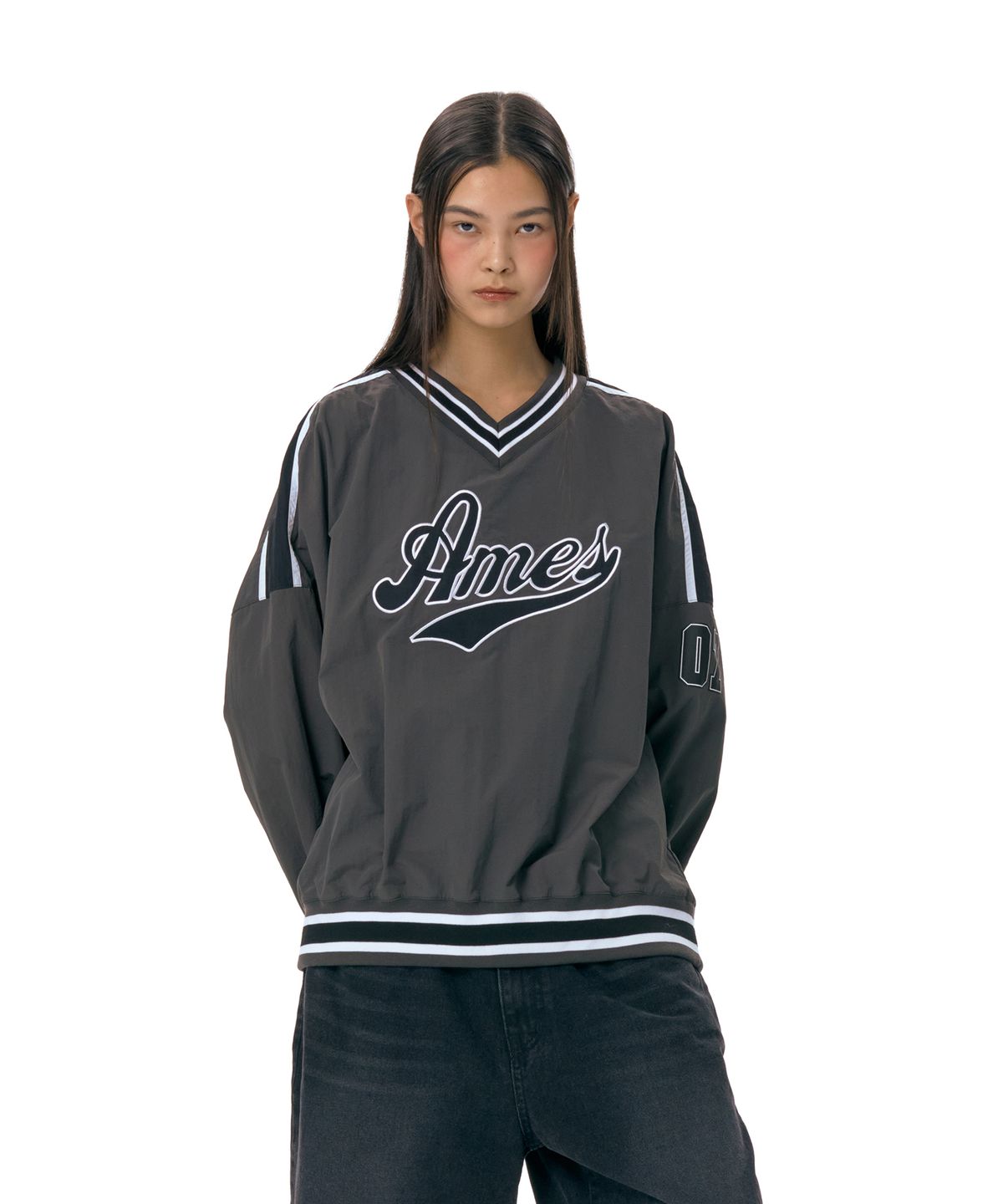 아메스 월드와이드(AMES-WORLDWIDE) NYLON HOCKEY JERSEY CHARCOAL (AM2ESUM480A)