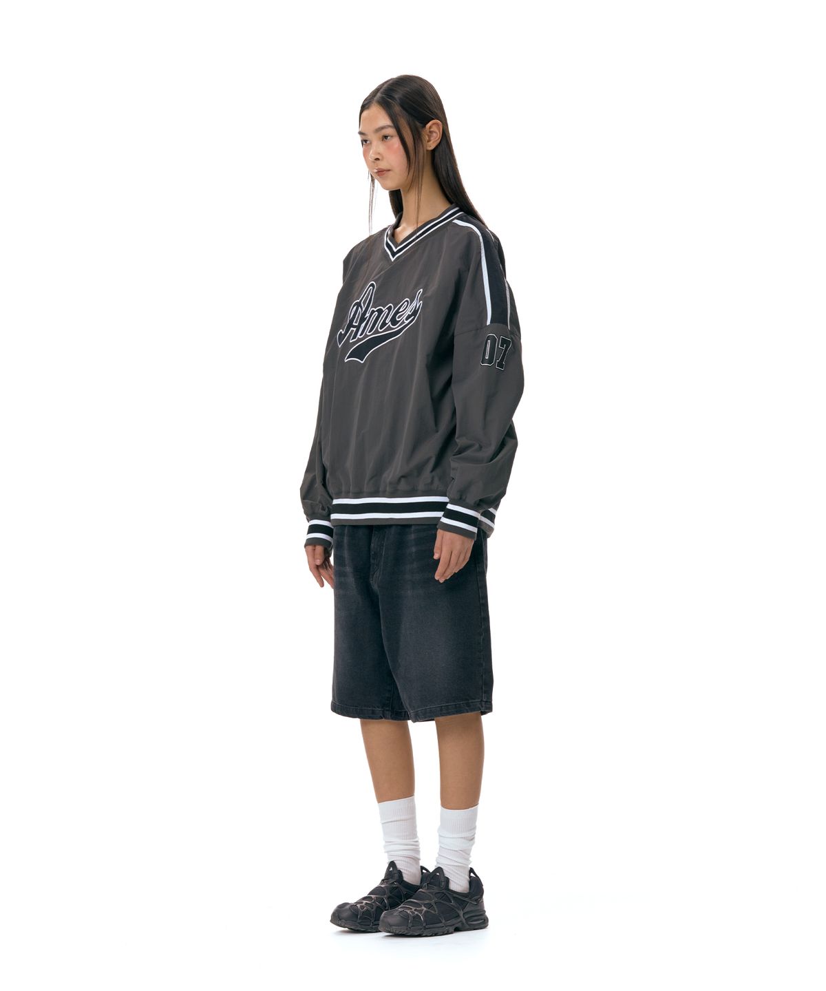 아메스 월드와이드(AMES-WORLDWIDE) NYLON HOCKEY JERSEY CHARCOAL (AM2ESUM480A)