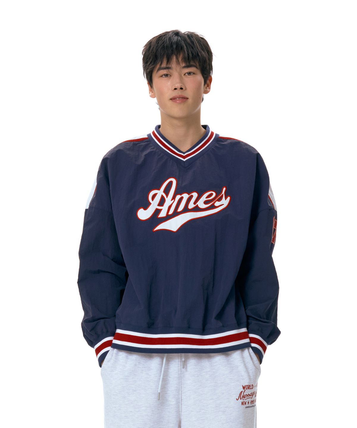 아메스 월드와이드(AMES-WORLDWIDE) NYLON HOCKEY JERSEY NAVY (AM2ESUM480A)