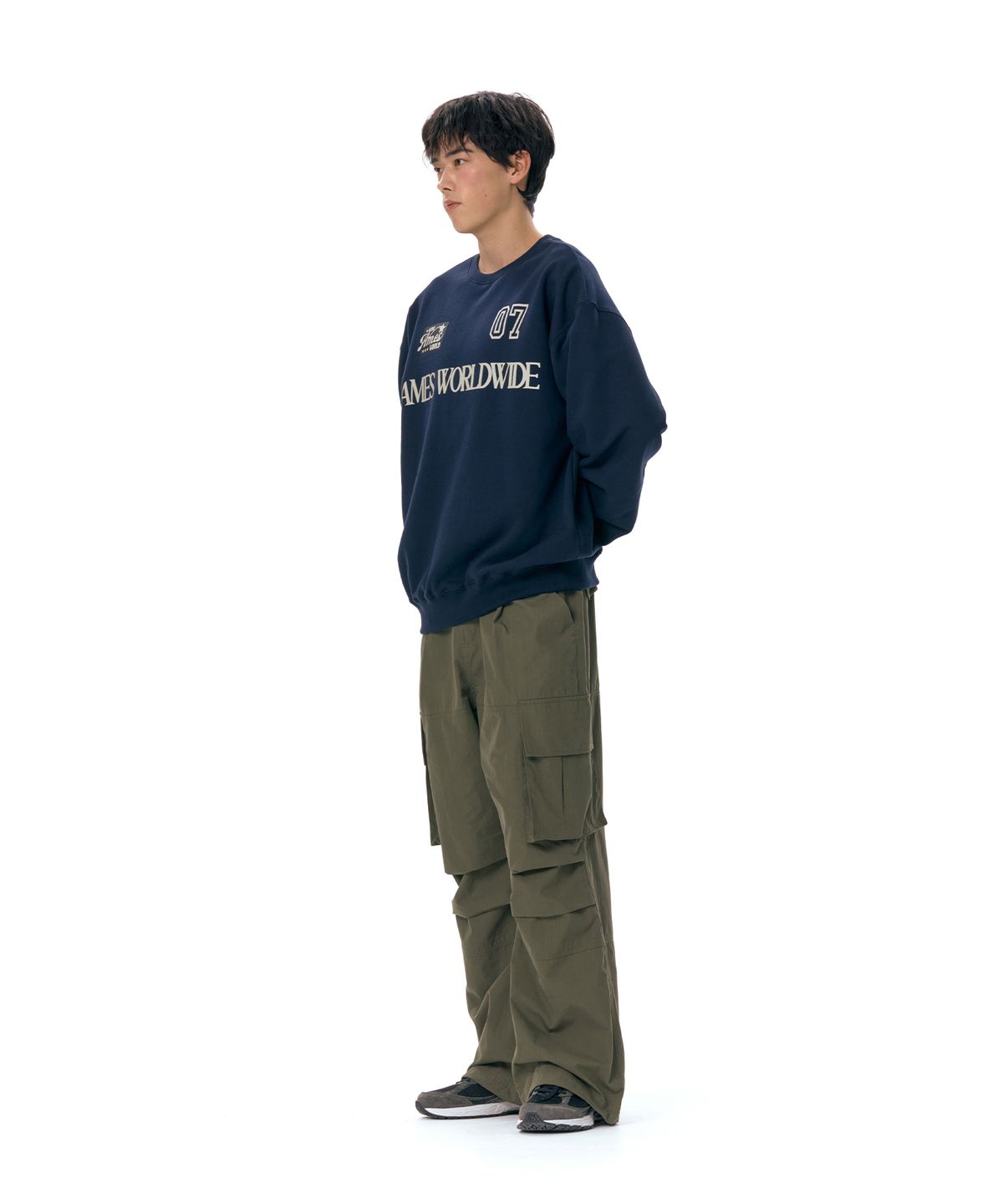 아메스 월드와이드(AMES-WORLDWIDE) 07 MESSAGE SWEATSHIRT NAVY
