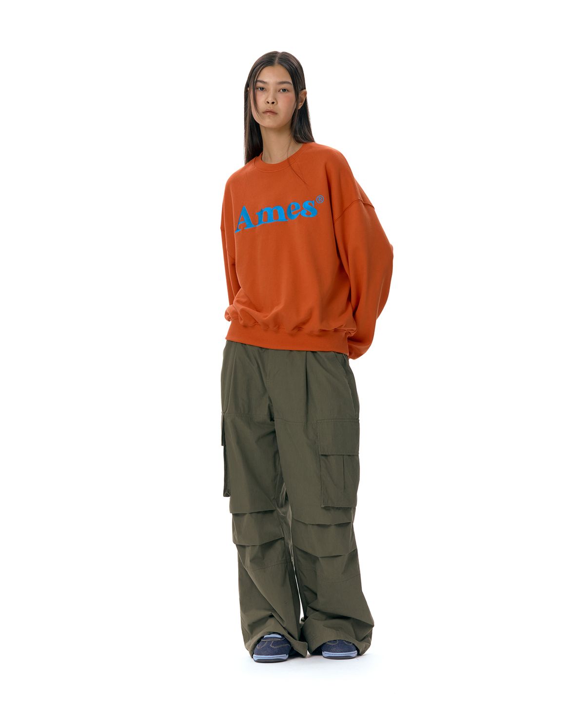 아메스 월드와이드(AMES-WORLDWIDE) BASIC LOGO SWEATSHIRT ORANGE