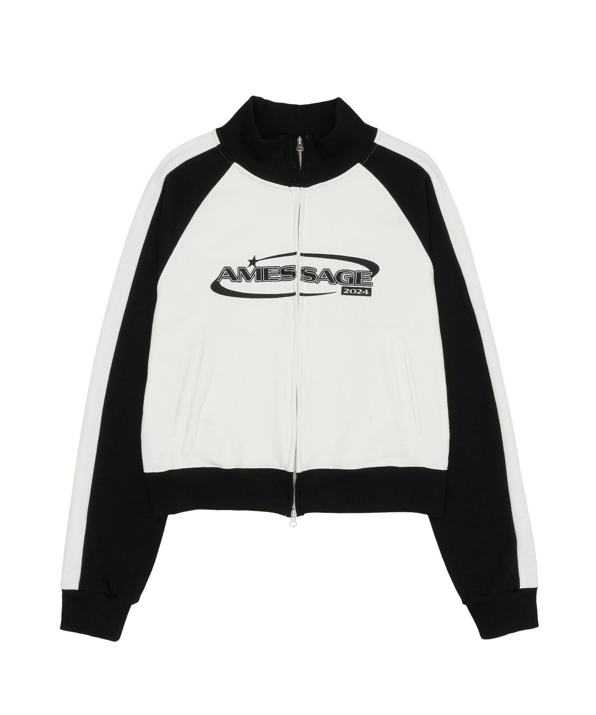 아메스 월드와이드(AMES-WORLDWIDE) SLEEVE LINE TRACK ZIPUP WHITE