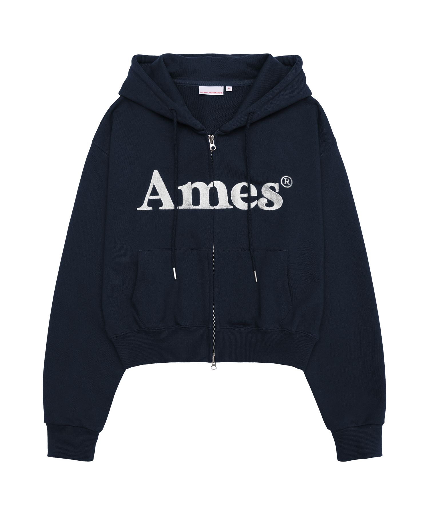 ★AMES-WORLDWIDE★BASIC LOGO HOODIE ZIP UP BLACK★正規品 MUSINSA公式 | AMES-WORLDWIDE BASIC LOGO HOODIE ZIP UP NAVY