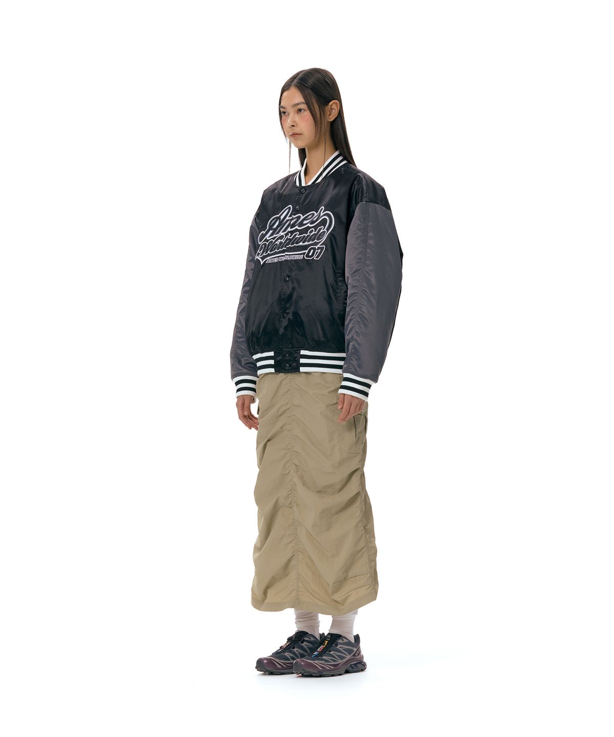 아메스 월드와이드(AMES-WORLDWIDE) TWO POCKET CARGO SKIRT BEIGE (AM2ESFPA90A)