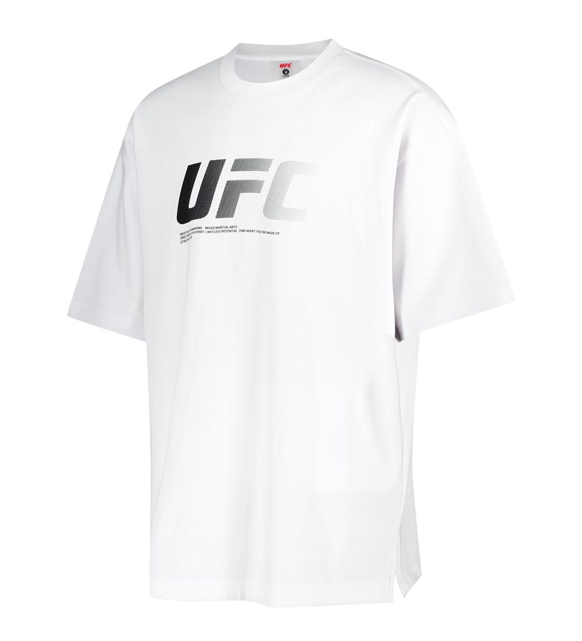 유에프씨 스포츠(UFC SPORT) UFC 제로 100 오버핏 반팔 티셔츠 화이트 U4SSX2312WH