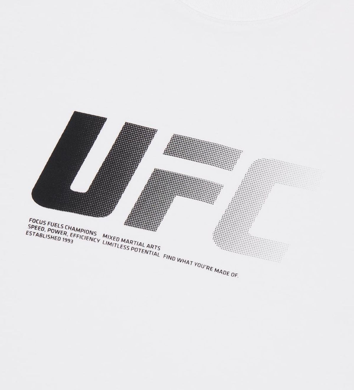 유에프씨 스포츠(UFC SPORT) UFC 제로 100 오버핏 반팔 티셔츠 화이트 U4SSX2312WH