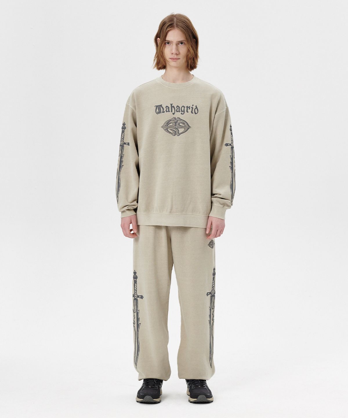 마하그리드(MAHAGRID) DAGGER PIGMENT SWEATPANT KHAKI(MG2ESMPA02A)