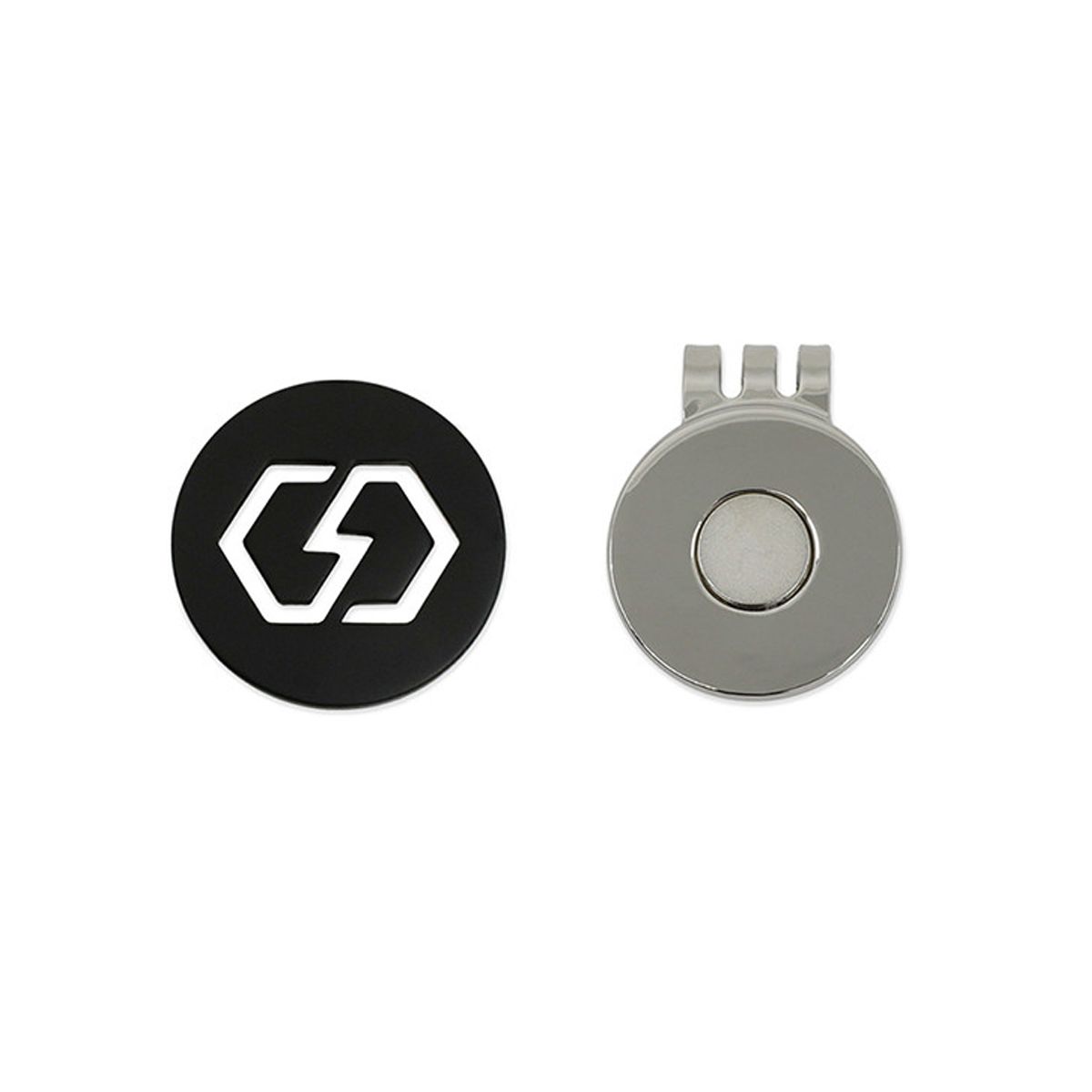 커스텀볼트(CUSTOMBOLT) 로고 마그네틱 볼마커 모자클립 매트블랙