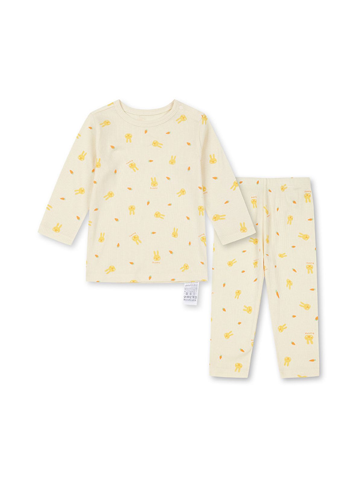 탑텐 키즈(TOPTEN KIDS) 공용) 유아 뱀부 골지 9부 라운지 셋업 세트_MKE5UI3301