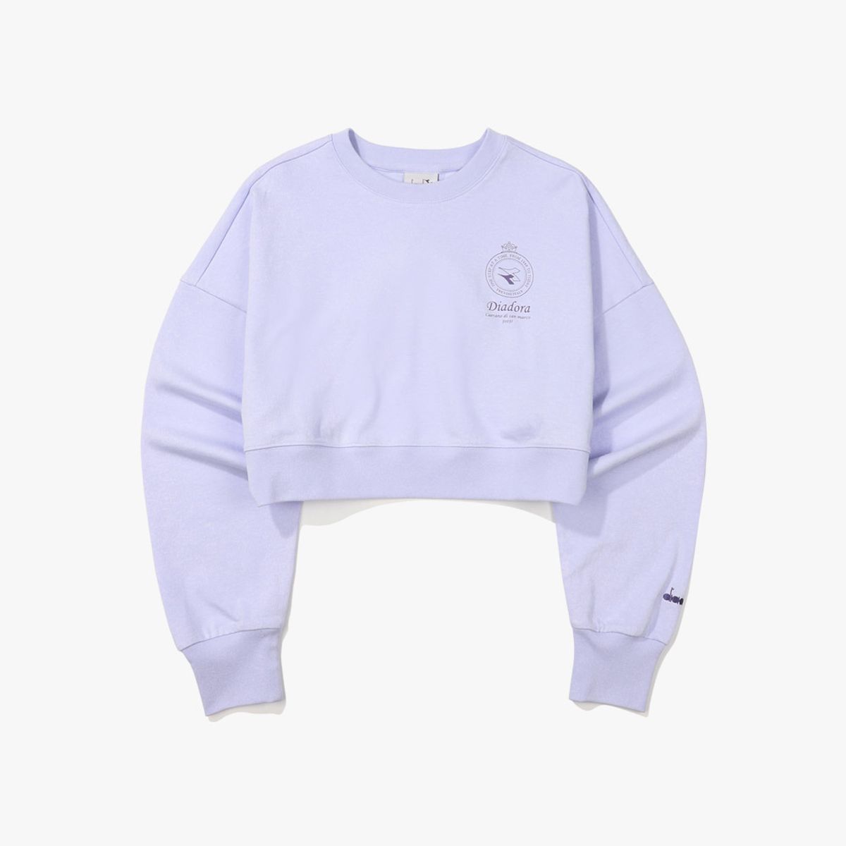 디아도라(diadora) 컴피 크롭 맨투맨 VIOLET