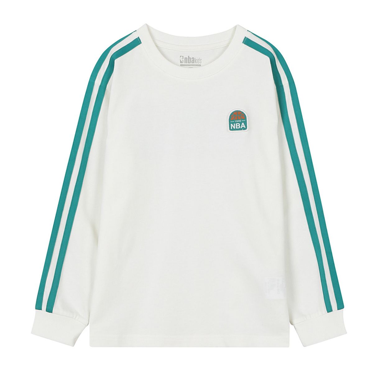 엔비에이 키즈(NBA KIDS) 라인포인트 에어로쿨 싱글티셔츠(K241TS130P) 아이보리