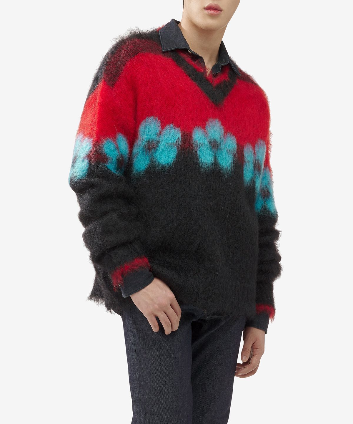마르니(MARNI) 브이넥 모헤어 니트 - 블랙 / CVMG0105Q0UFU192FLN99