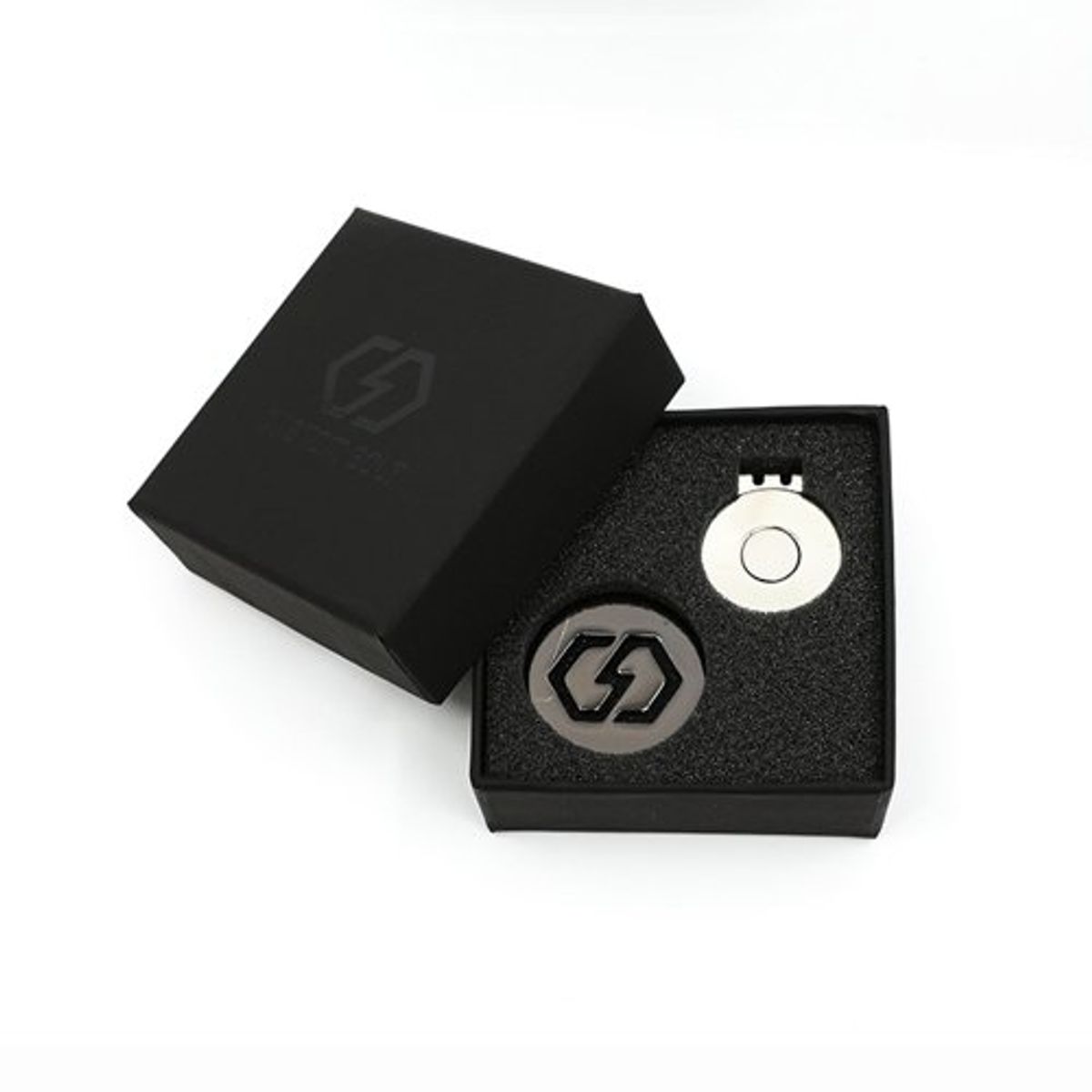 커스텀볼트(CUSTOMBOLT) 로고 마그네틱 볼마커 모자클립 블랙