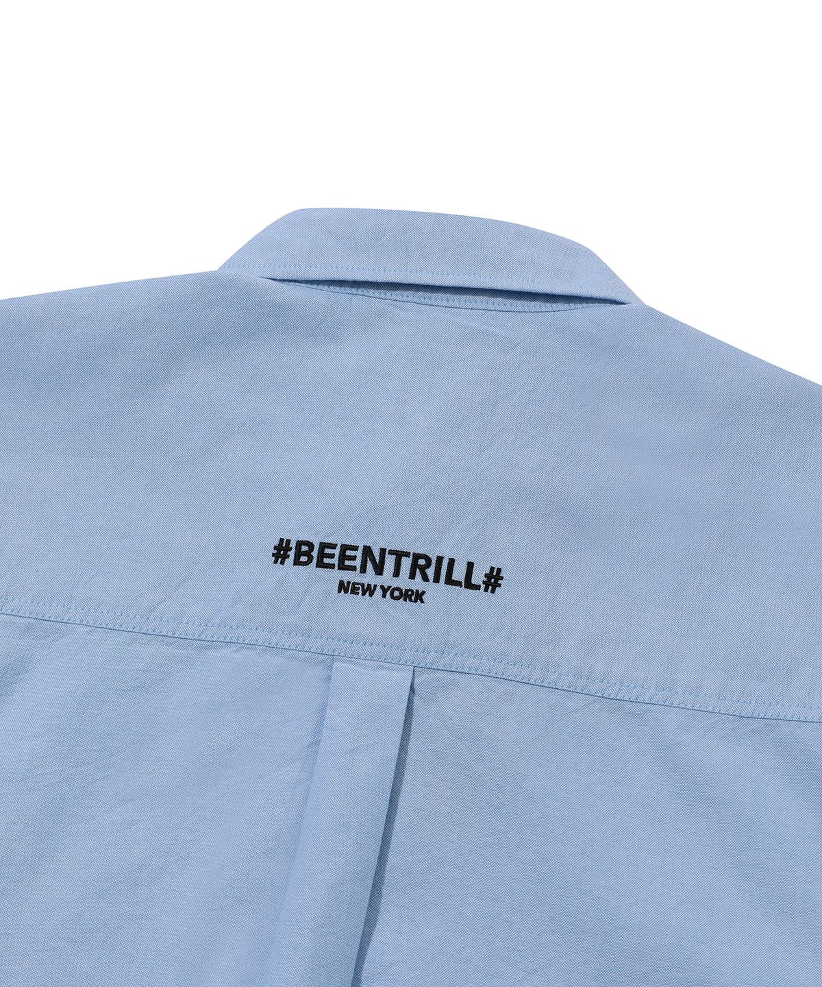 빈트릴 뉴욕(BEENTRILL NEWYORK) 오버핏 옥스포드 클래식 셔츠(라이트 블루)