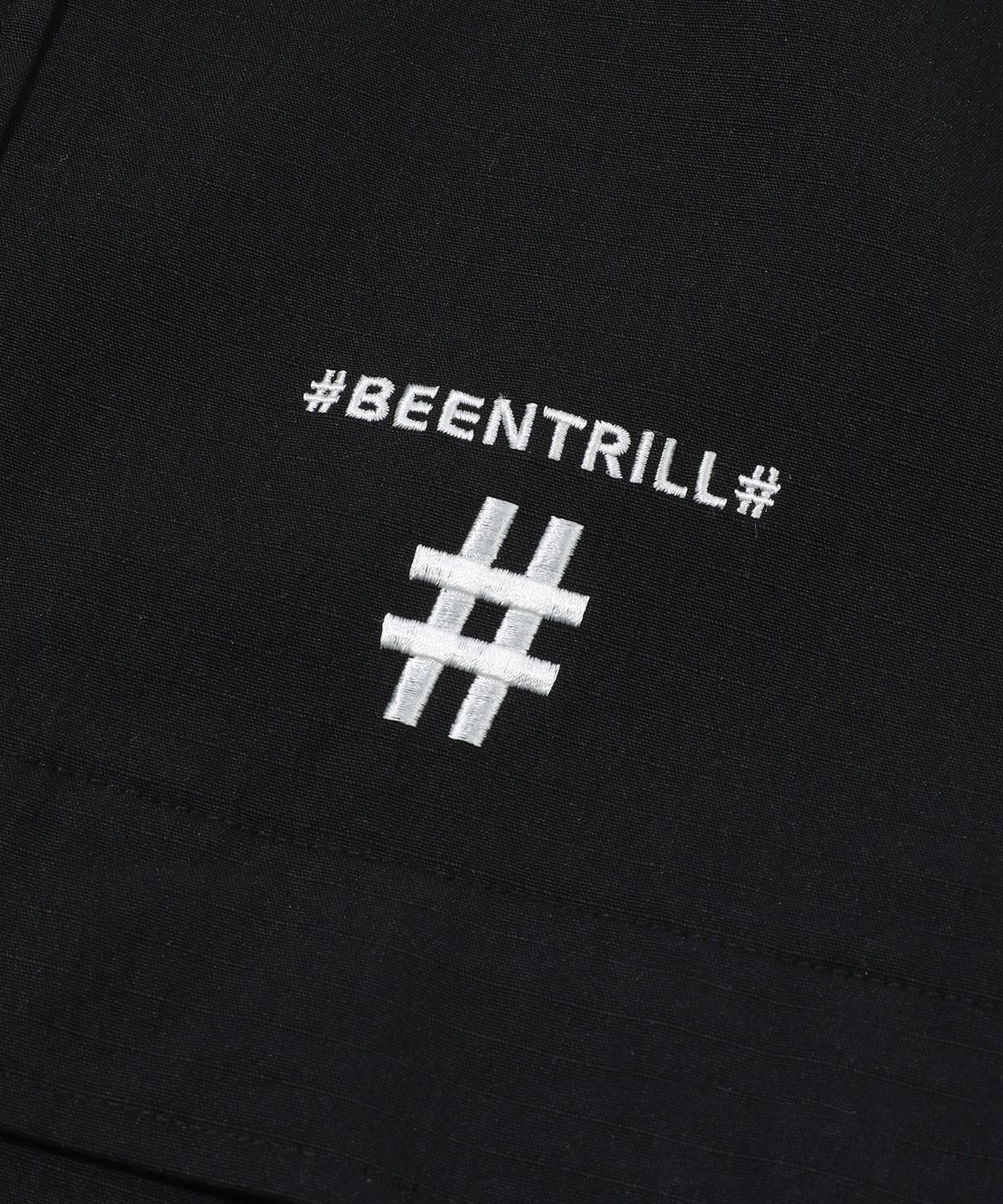 빈트릴 뉴욕(BEENTRILL NEWYORK) 오버핏 립스탑 캠프 셔츠(블랙)