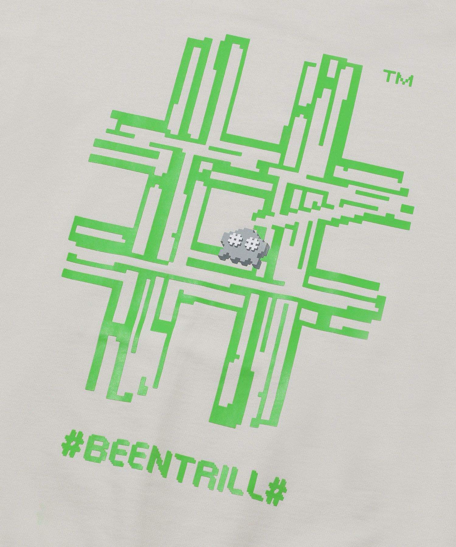 MUSINSA | BEENTRILL 8-bit hashtag overfit hoodie (sand)