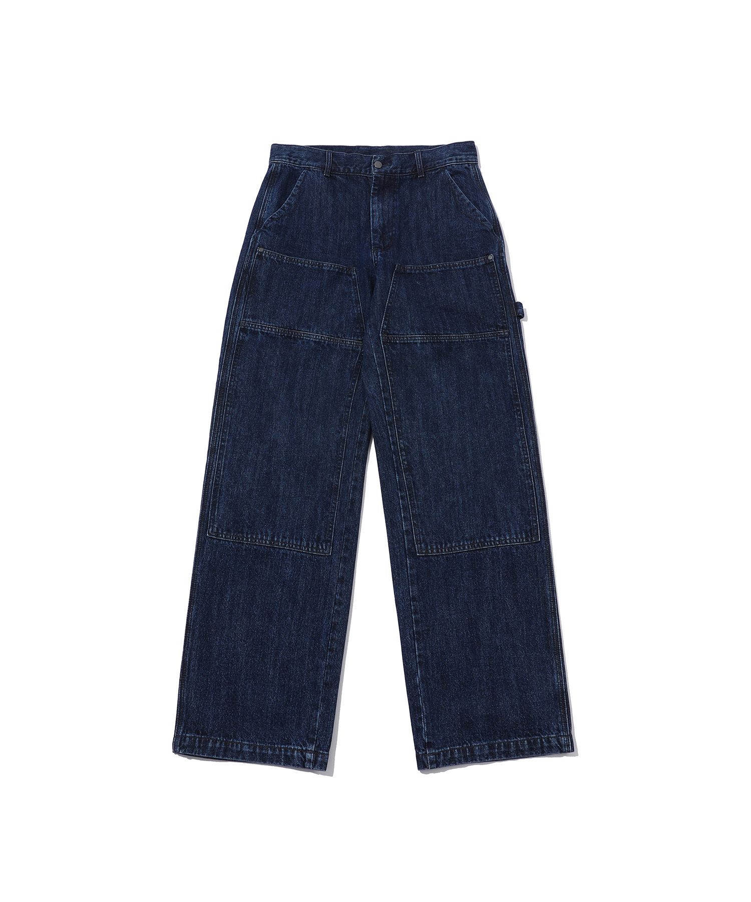 MUSINSA | BEENTRILL NEWYORK Carpenter wide denim pants (blue)