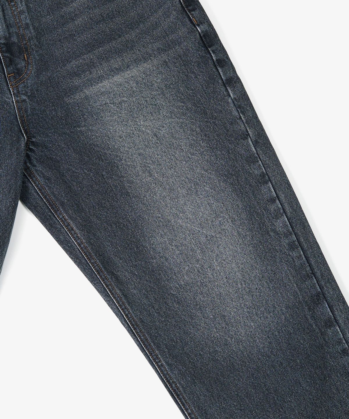 토피(TOFFEE) 드롭 스트레이트 와이드 데님 팬츠 (GREYISH BLUE)