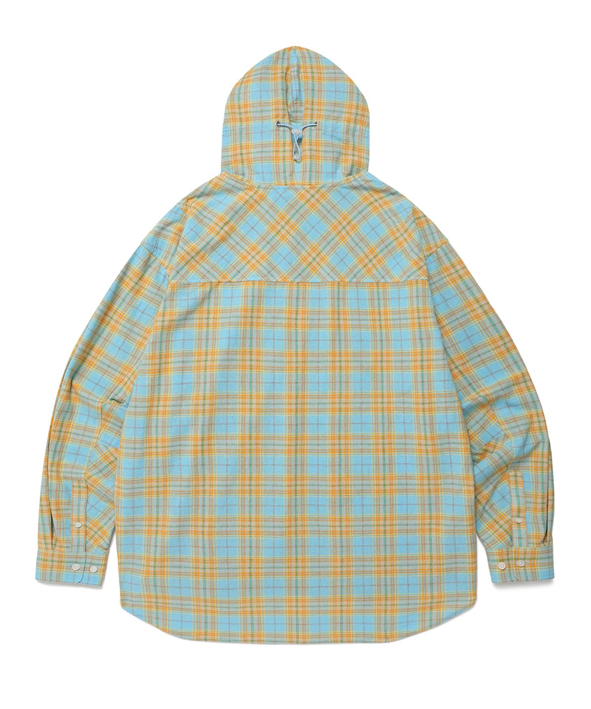 카비시(CAVISH) CHECK SHIRT HOODIE BLUE(CV2ESUW320A)