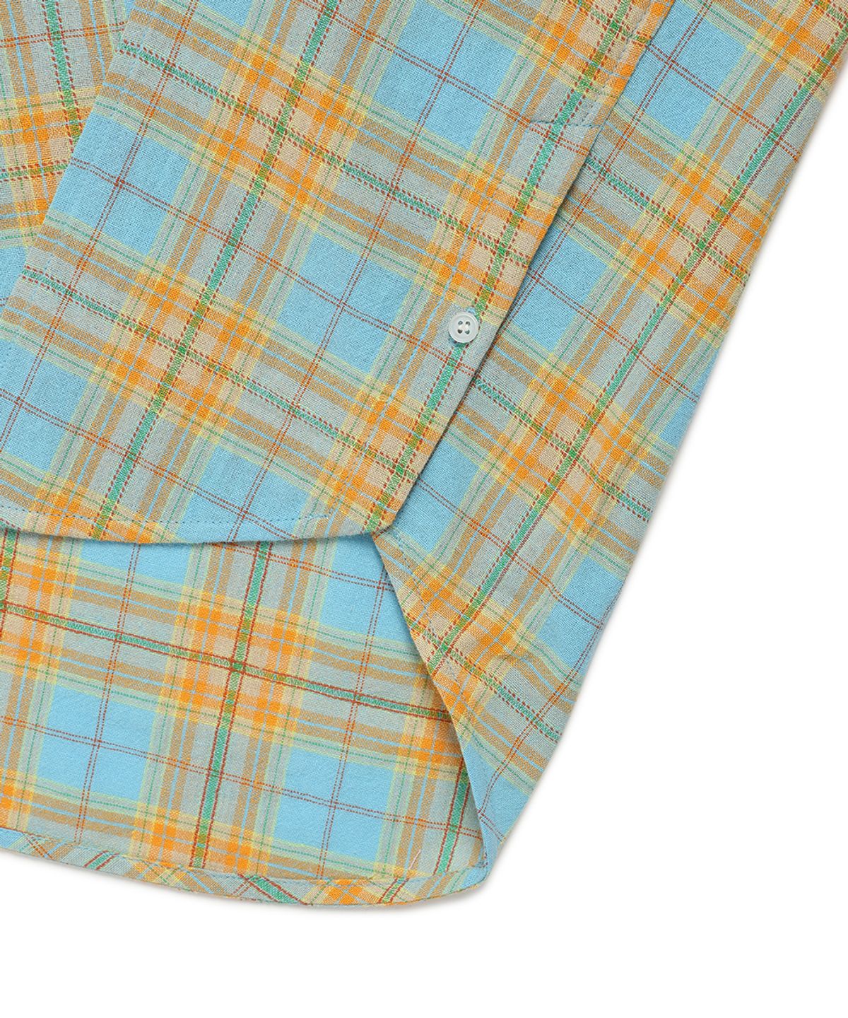 카비시(CAVISH) CHECK SHIRT HOODIE BLUE(CV2ESUW320A)
