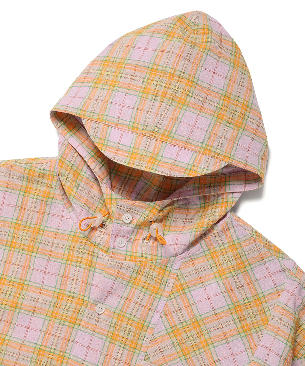 카비시(CAVISH) CHECK SHIRT HOODIE PURPLE(CV2ESUW320A)