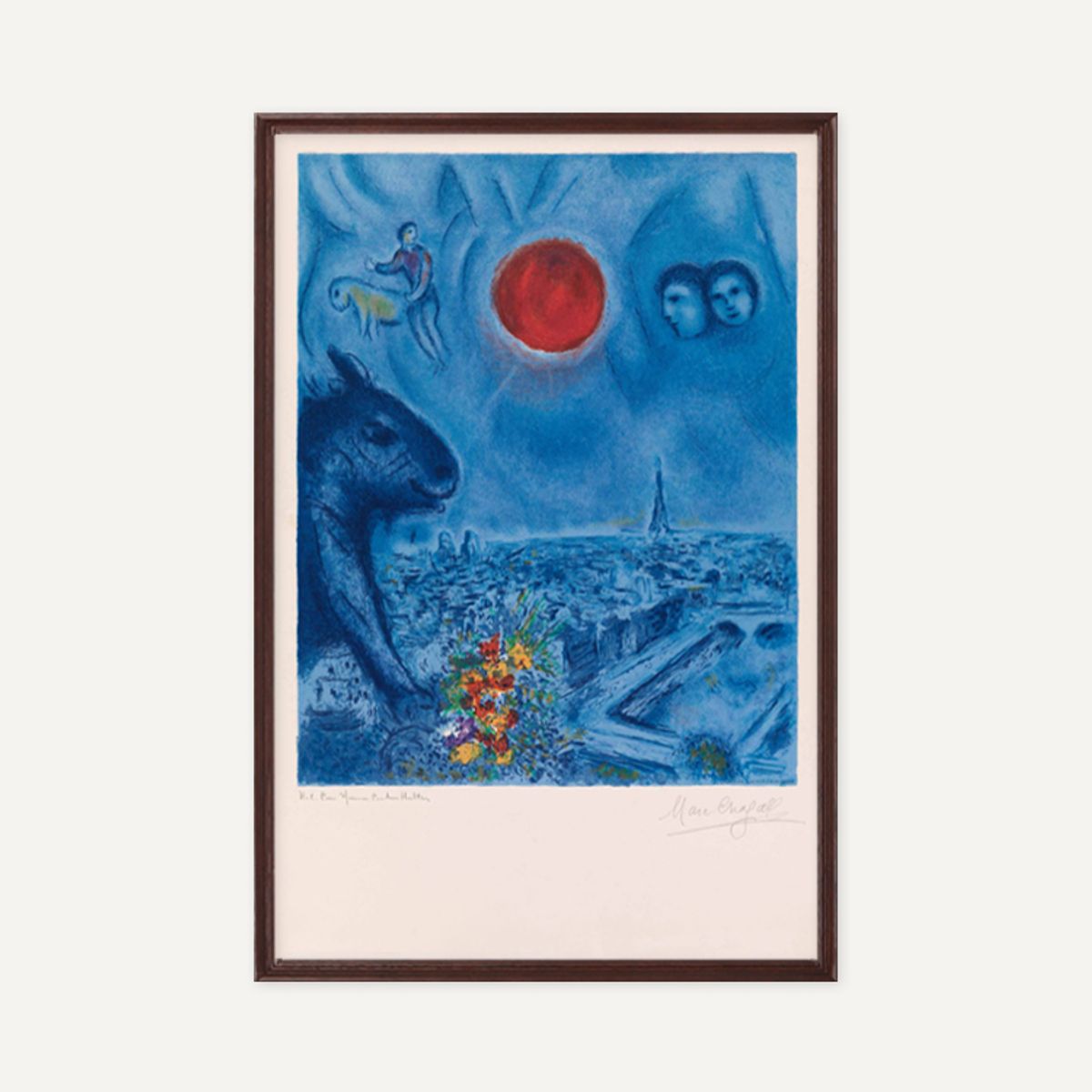 그릿시즌(GREET SEASON) 마르크 샤갈 Paris Sun, 1977 (액자 포함)