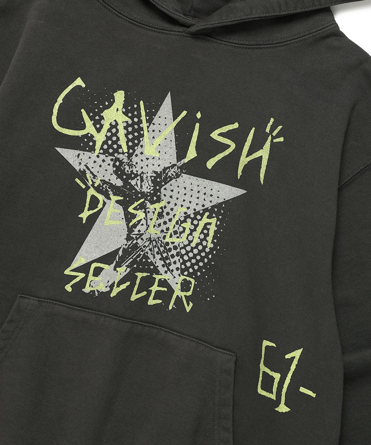 카비시(CAVISH) PIGMENT HAND WRITTEN HOODIE CHARCOAL(CV2ESUM404A)