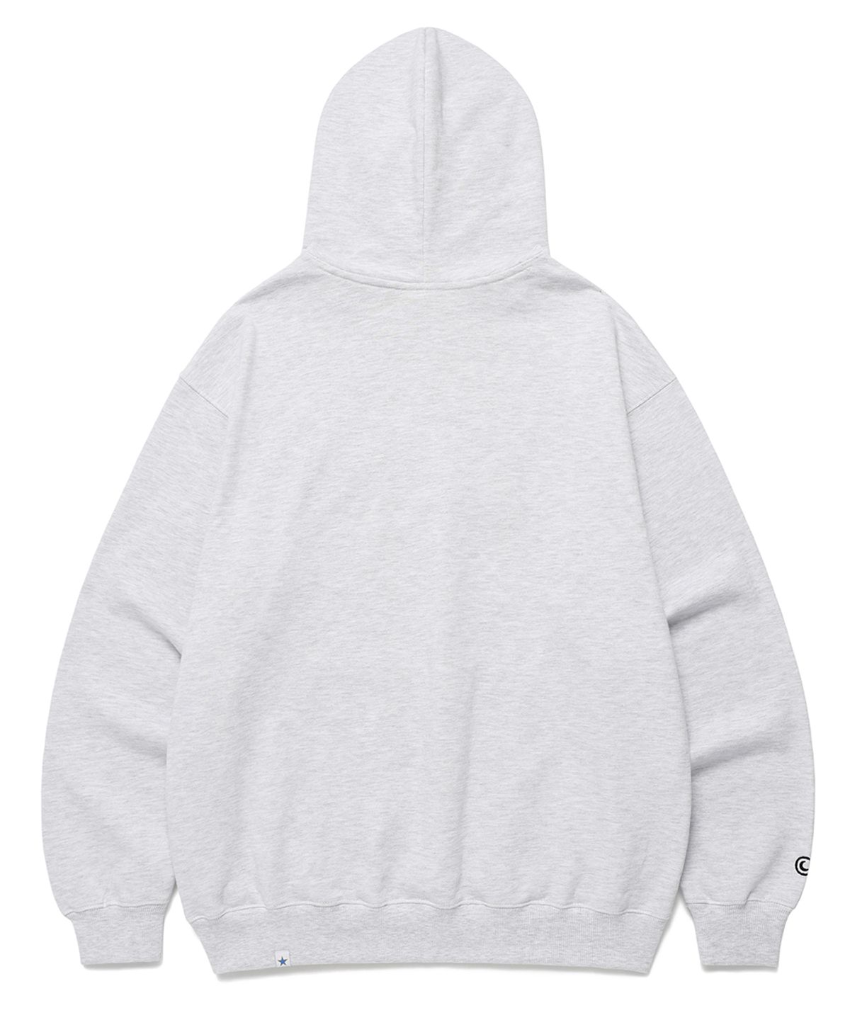 카비시(CAVISH) APPLIQUE STADIUM LOGO HOODIE LIGHT GREY(CV2ESUM405A)