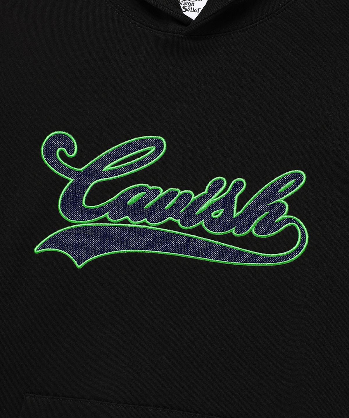 카비시(CAVISH) APPLIQUE STADIUM LOGO HOODIE BLACK(CV2ESUM405A)