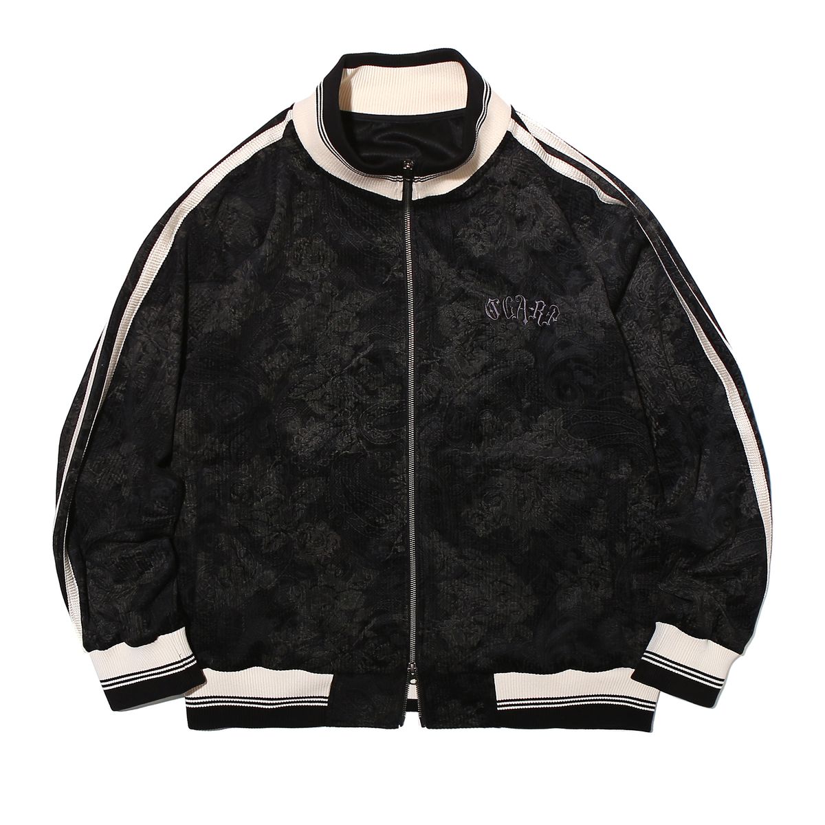 오가프(OGARP) Flower Paisley Vintage Track Jacket Black
