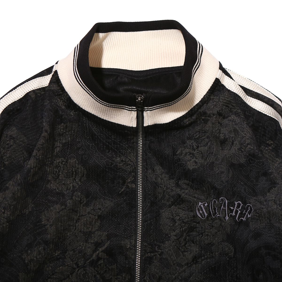 오가프(OGARP) Flower Paisley Vintage Track Jacket Black
