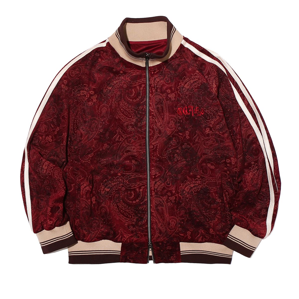 오가프(OGARP) Flower Paisley Vintage Track Jacket Wine