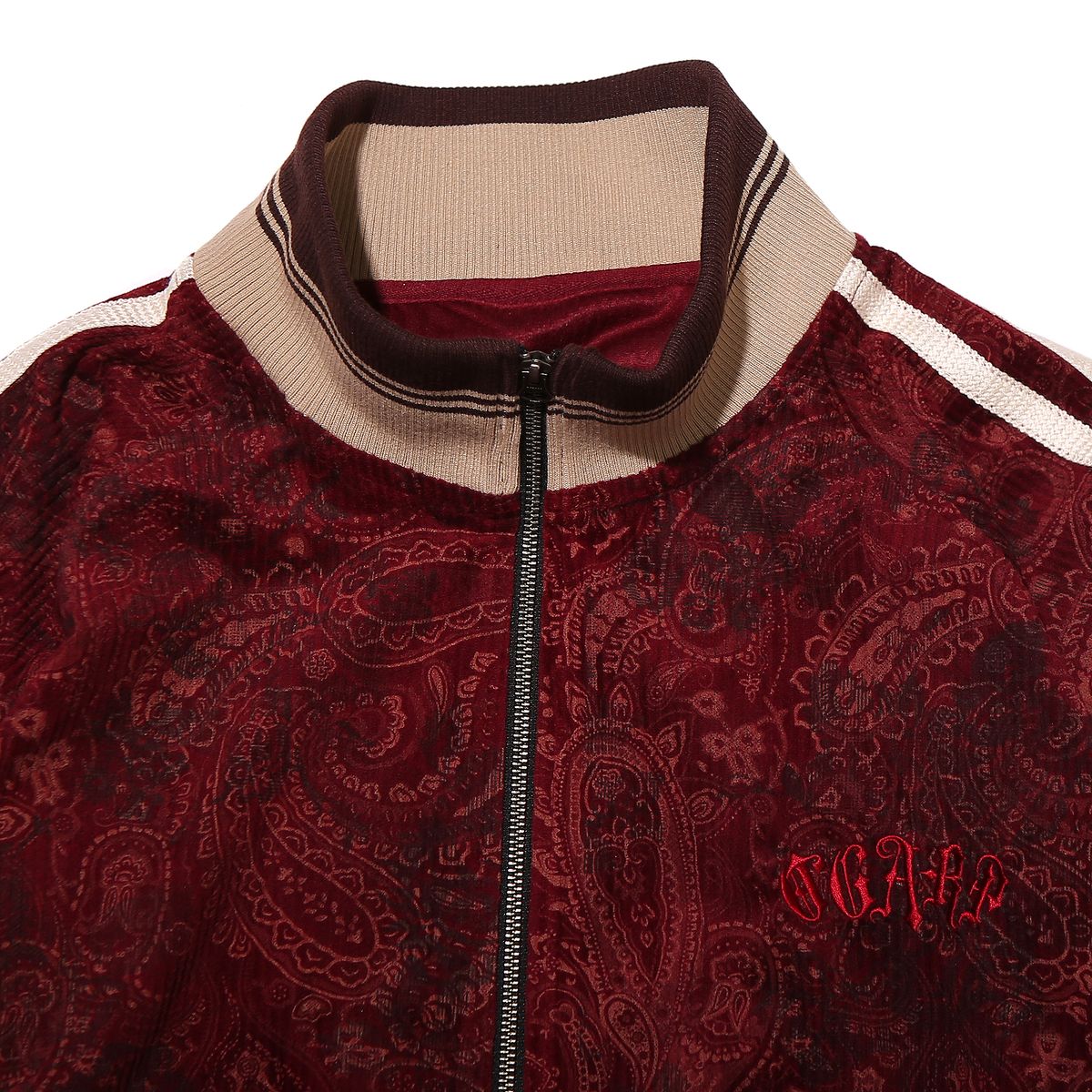 오가프(OGARP) Flower Paisley Vintage Track Jacket Wine